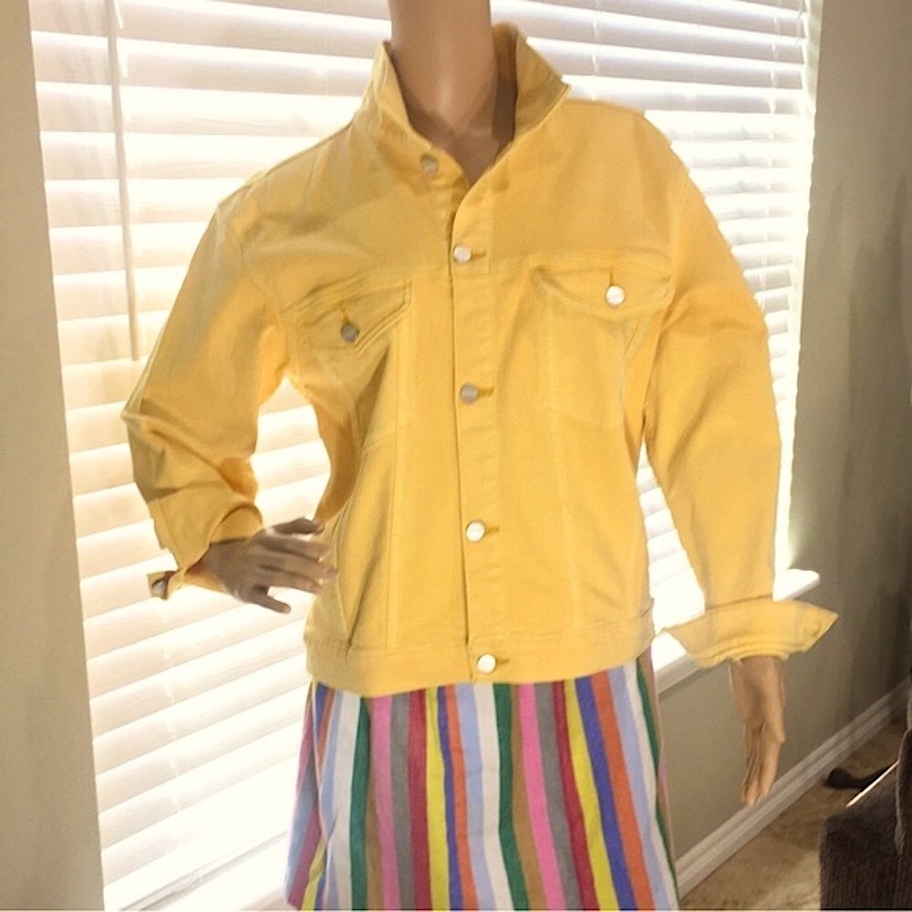 NWT Sanctuary Marigold Axel Trucker Denim Jacket Medium - Picture 12 of 12